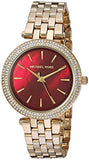 Michael Kors Darci Quartz Mother of Pearl Red Dial Gold Steel Strap Watch For Women - MK3583 Authentic Buy Shop Now