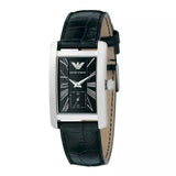 Emporio Armani Classic Black Dial Black Leather Strap Watch For Women - AR0144 Authentic Buy Shop Now