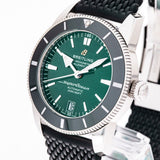Breitling Superocean Heritage B20 Automatic 42 Green Dial Black Mesh Bracelet Watch for Women - AB2010121L1S1 Authentic Buy Shop Now