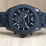 Emporio Armani Sportivo Chronograph Black Dial Black Silicone Strap Watch For Men - AR6092 Authentic Buy Shop Now