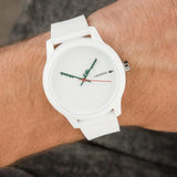 Lacoste 12.12 White Dial White Silicone Strap Watch for Men - 2011069 Authentic Buy Shop Now