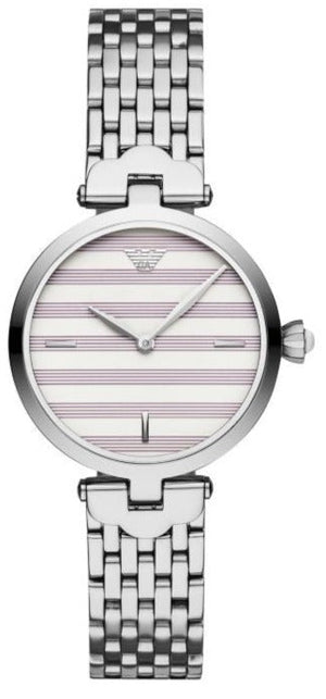 Emporio Armani Arianna Analog White Dial Silver Steel Strap Watch For Women - AR11195 Authentic Buy Shop Now
