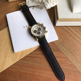 Versace V-Ray Chronograph White Dial Black Leather Strap Watch for Men - VDB040014 Authentic Buy Shop Now