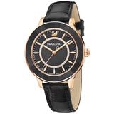 Swarovski Octea Lux Black Dial Black Leather Strap Watch for Women - 5414410 Authentic Buy Shop Now