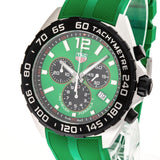 Tag Heuer Formula 1 Chronograph Green Dial Green Rubber Strap Watch for Men - CAZ101AP.FT8056 Authentic Buy Shop Now
