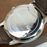 Lacoste Madrid Grey Dial Brown Leather Strap Watch for Men - 2011033 Authentic Buy Shop Now