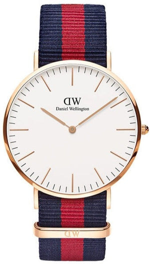 Daniel Wellington Classic Oxford White Dial Two Tone NATO Strap Watch For Men - DW00100001 Authentic Buy Shop Now
