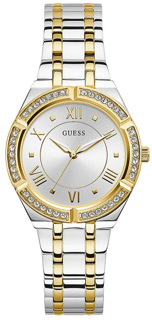 Guess Cosmo Diamonds Silver Dial Two Tone Steel Strap Watch for Women - GW0033L4 Authentic Buy Shop Now