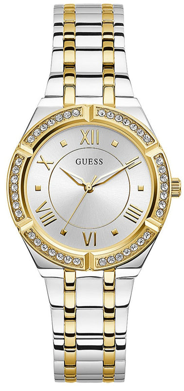 Guess Cosmo Diamonds Silver Dial Two Tone Steel Strap Watch for Women - GW0033L4 Authentic Buy Shop Now