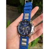 Guess Sport Multifunction Blue Dial Blue Rubber Strap Watch For Men - W0167G3 Authentic Buy Shop Now