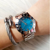 Marc Jacobs Amy Blue Dial Silver Steel Strap Watch for Women - MBM3272 Authentic Buy Shop Now