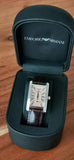 Emporio Armani Classic Beige Dial Brown Leather Strap Watch For Women - AR0155 Authentic Buy Shop Now