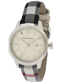 Burberry Classic Stone Silver Dial Horseberry Black Leather Strap Watch for Women - BU10103 Authentic Buy Shop Now