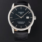 Tissot T Classic Luxury Powermatic 80 Black Dial Black Leather Strap Watch For Men - T086.408.16.051.00 Authentic Buy Shop Now