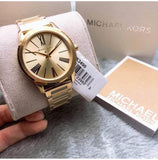 Michael Kors Hartman Quartz Gold Dial Gold Steel Strap Watch For Women - MK3490 Authentic Buy Shop Now