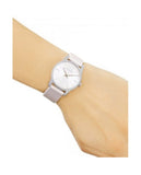 Calvin Klein City White Dial White Leather Strap Watch for Women - K2G231XH Authentic Buy Shop Now