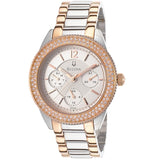 Bulova Crystal Collection Silver Dial Two Tone Steel Strap Watch for Women - 98N100 Authentic Buy Shop Now