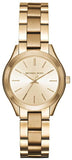 Michael Kors Mini Runway Slim Gold Dial Gold Steel Strap Watch for Women - MK3512 Authentic Buy Shop Now