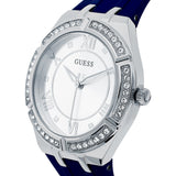 Guess Cosmo Diamonds Silver Dial Blue Rubber Strap Watch for Women - GW0034L5 Authentic Buy Shop Now
