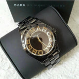 Marc Jacobs Henry Transparent Black Dial Black Steel Strap Watch for Women - MBM3255 Authentic Buy Shop Now