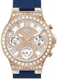 Guess Moonlight Diamonds White Dial Blue Rubber Strap Watch for Women - GW0257L3 Authentic Buy Shop Now