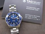 Tag Heuer Aquaracer Caliber 5 Automatic Blue Dial Silver Steel Strap Watch for Men - WAN2111.BA0822 Authentic Buy Shop Now