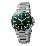 Oris Aquis Date Green Dial Silver Steel Strap Watch for Men - 0173377304157-0782405PEB Authentic Buy Shop Now