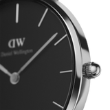 Daniel Wellington Classic Petite Sterling Black Dial Silver Mesh Bracelet Watch For Women - DW00100162 Authentic Buy Shop Now