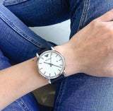 Emporio Armani Luigi White Dial Black Leather Strap Watch for Men - AR1694 Authentic Buy Shop Now