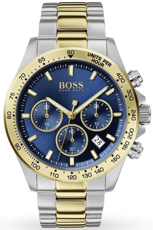 Hugo Boss Hero Blue Dial Two Tone Steel Strap Watch for Men - 1513767 Authentic Buy Shop Now