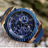 Guess Legacy Blue Dial Blue Silicone Strap Watch For Men - W1049G2 Authentic Buy Shop Now