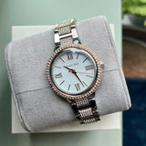 Michael Kors Taryn Quartz White Dial Two Tone Steel Strap Watch For Women - MK4461 Authentic Buy Shop Now