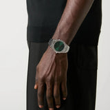 D1 Milano Ultra Thin Green Dial Silver Steel Strap Watch for Men - D1-UTBJ37 Authentic Buy Shop Now