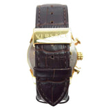 Versace V-Ray Chronograph Quartz Black Dial Brown Leather Strap Watch For Men - VEDB00318 Authentic Buy Shop Now
