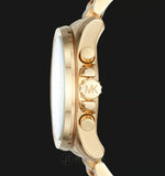 Michael Kors Brecken Chronograph Gold Dial Gold Steel Strap Watch For Women - MK6366 Authentic Buy Shop Now
