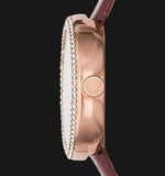 Emporio Armani Rosa Two Hand White Dial Red Leather Strap Watch For Women - AR11357 Authentic Buy Shop Now