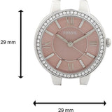 Fossil Virginia Pink Dial Silver Steel Strap Watch for Women - ES3504 Authentic Buy Shop Now