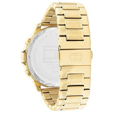 Tommy Hilfiger Luca Chronograph Black Dial Gold Steel Strap Watch For Men - 1710511 Authentic Buy Shop Now