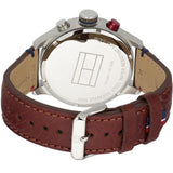 Tommy Hilfiger Trent Quartz Blue Dial Brown Leather Strap Watch for Men - 1791066 Authentic Buy Shop Now