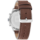 Tommy Hilfiger Jimmy Chronograph Quartz Blue Dial Brown Leather Strap Watch For Men - 1791946 Authentic Buy Shop Now