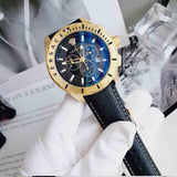 Versace Casual Chronograph Black Dial Black Leather Strap Watch for Men - VERG003-18 Authentic Buy Shop Now