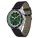 Hugo Boss Santiago Green Dial Black Nylon Strap Watch for Men - 1513936 Authentic Buy Shop Now