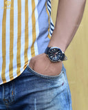 Fossil Grant Chronograph Blue Dial Blue Leather Strap Watch for Men - FS5373 Authentic Buy Shop Now