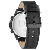 Tommy Hilfiger Lars Chronograph Black Dial Black Leather Strap Watch For Men - 1792062 Authentic Buy Shop Now