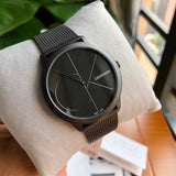 Calvin Klein Minimal Black Dial Black Mesh Bracelet Watch for Women - K3M524B1 Authentic Buy Shop Now