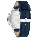 Tommy Hilfiger Lars Chronograph Blue Dial Blue Leather Strap Watch For Men - 1792063 Authentic Buy Shop Now