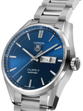 Tag Heuer Carrera Automatic Blue Dial Silver Steel Strap Watch for Men - WAR201E.BA0723 Authentic Buy Shop Now