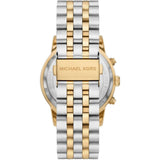 Michael Kors Hutton Chronograph Black Dial Two Tone Steel Strap Watch For Men - MK8954 Authentic Buy Shop Now