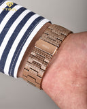 Guess Delancy Black Dial Rose Gold Mesh Bracelet Watch for Men - W0871G5 Authentic Buy Shop Now