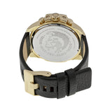 Diesel Mega Chief Chronograph Black Dial Black Leather Strap Watch For Men - DZ4344 Authentic Buy Shop Now